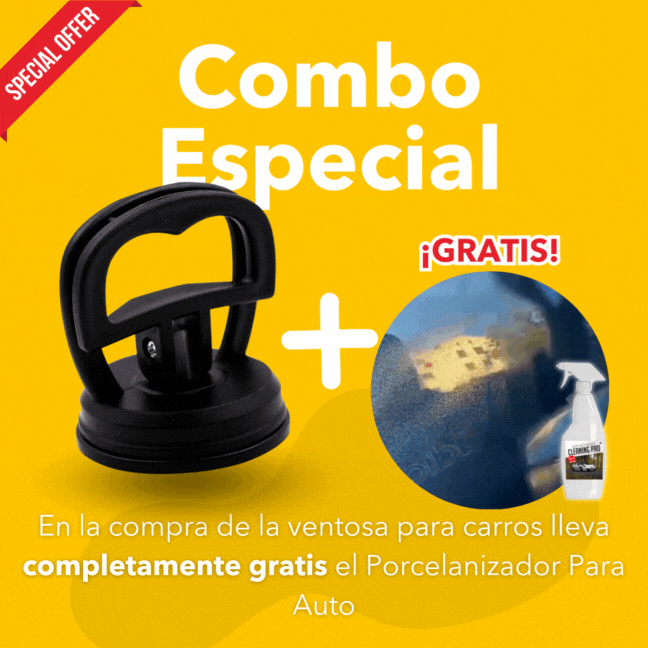 Combo Ventosa abolladuras de auto + Porcelanizador Para Auto