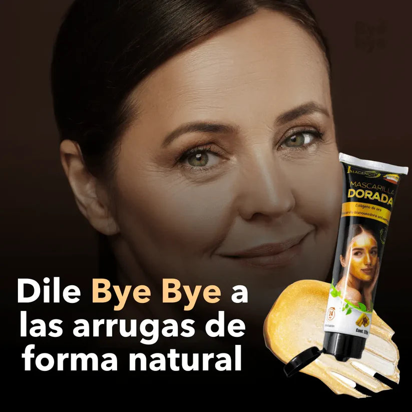 Mascarilla Dorada con Colágeno- Dile Bye Bye a las arrugas y líneas de expresión