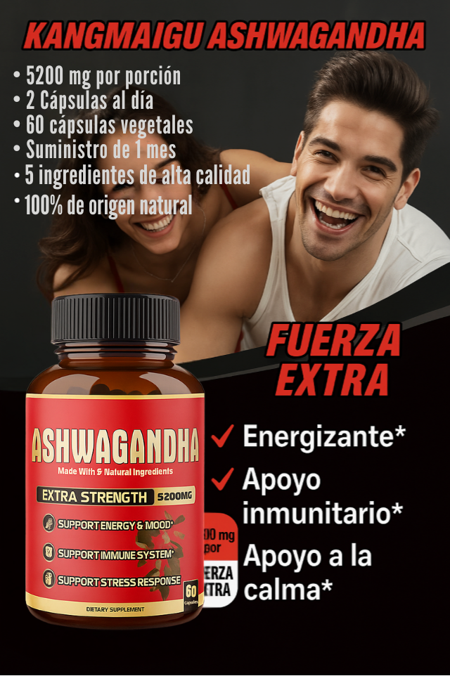 Ashwagandha - Suplemento con 60 Cápsulas
