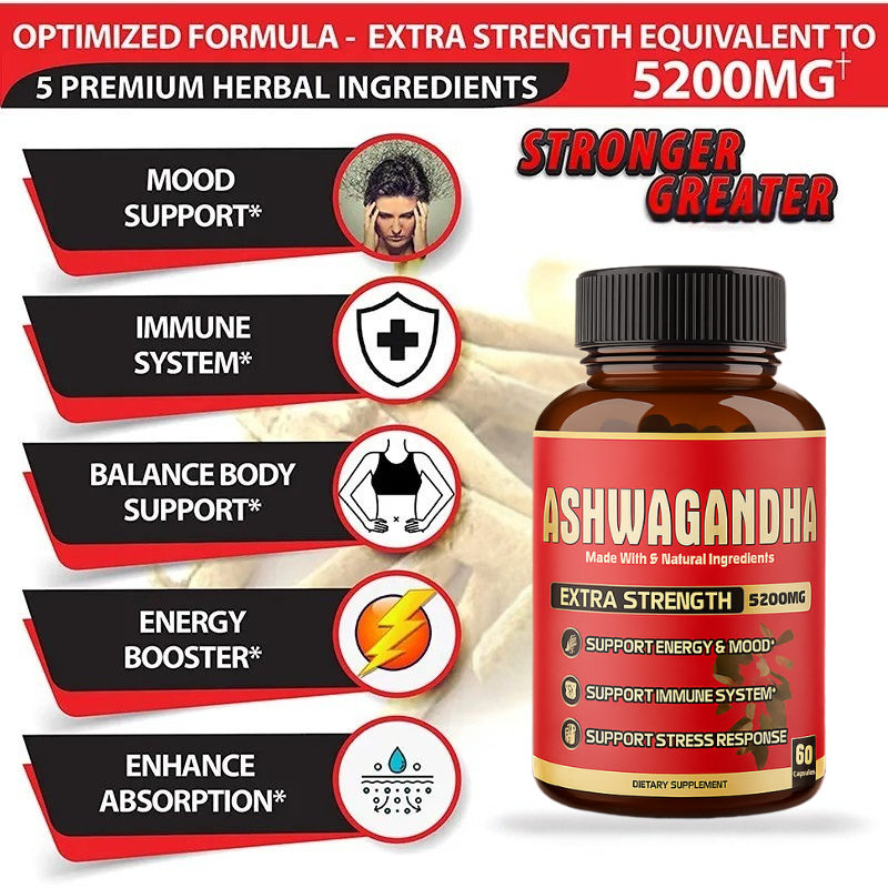 Ashwagandha - Suplemento con 60 Cápsulas