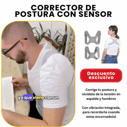 CorrectorPro™ | Corrector de postura con sensor